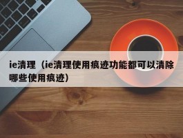 ie清理(ie清理使用痕迹功能都可以清除哪些使用痕迹)