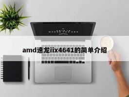 amd速龙iix4641的简单介绍