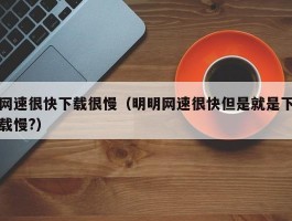 网速很快下载很慢(明明网速很快但是就是下载慢?)